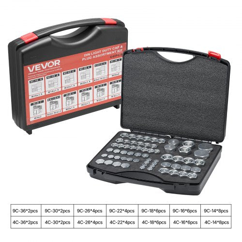 VEVOR 64 PCS DIN Hydraulic Fittings