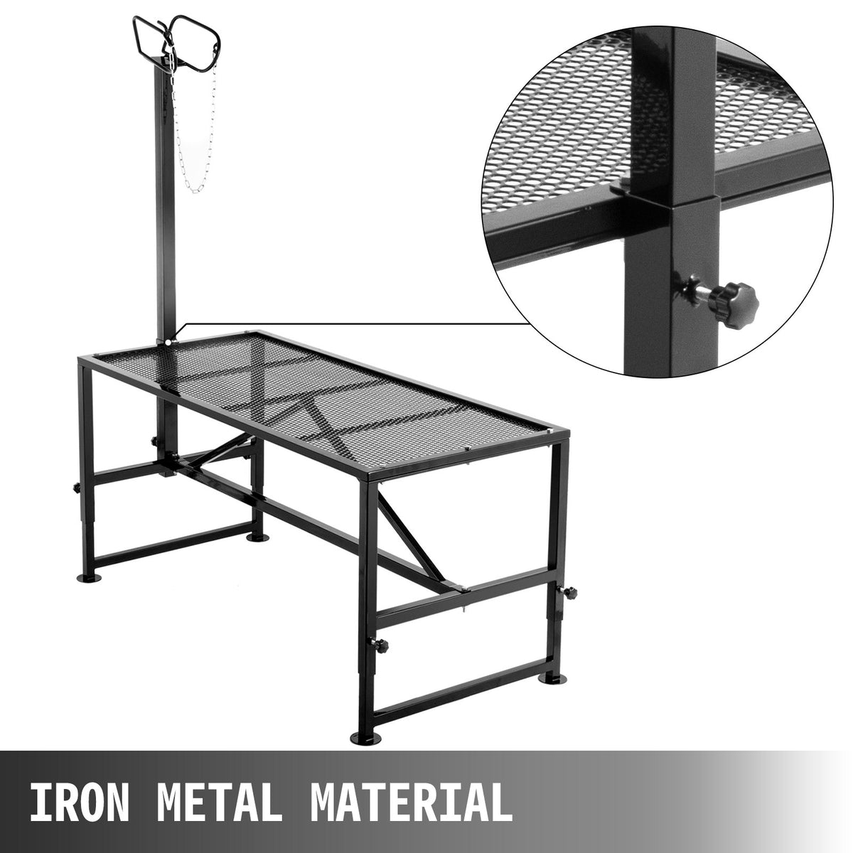 VEVOR Livestock Stand 51x23 inches, Trimming Stand with Straight Head Piece, Goat Trimming Stand Metal Frame Sheep Shearing Stand Livestock Trimming Stands
