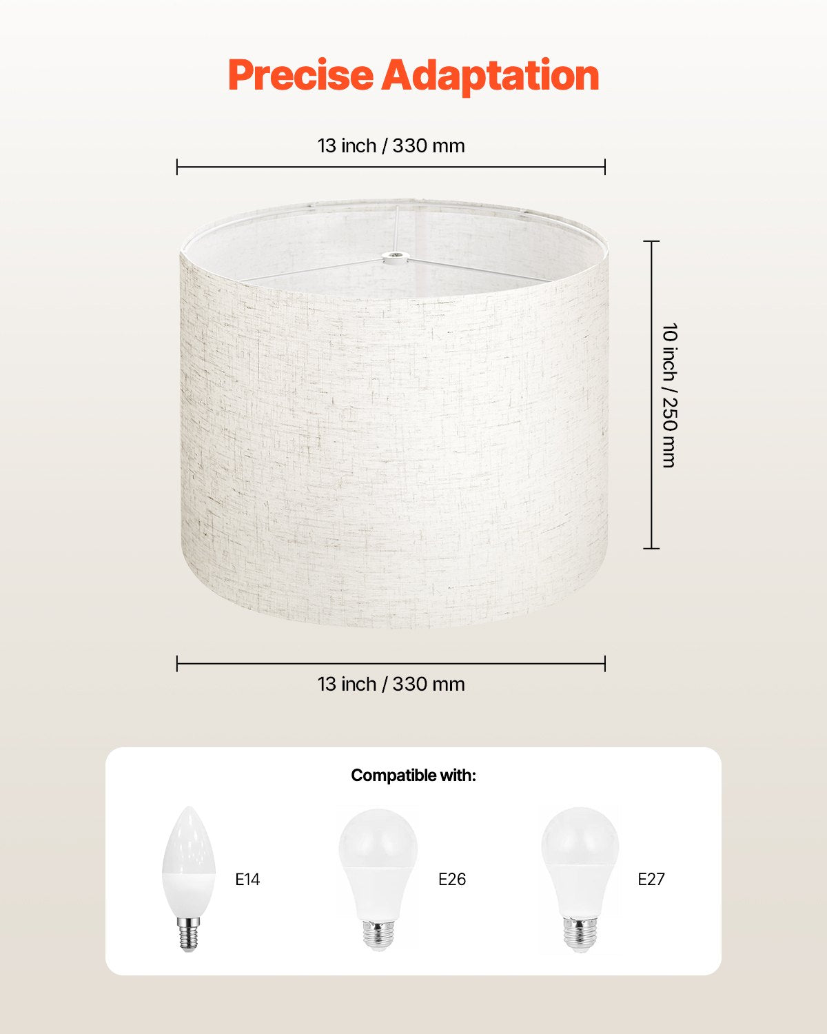 VEVOR Drum Lamp Shade