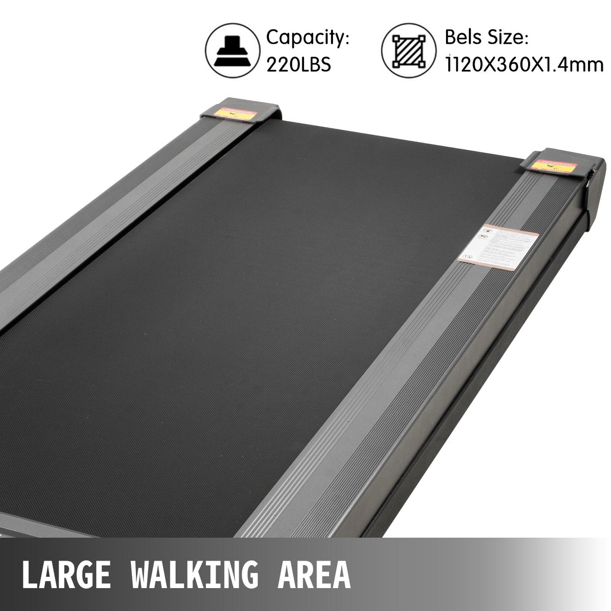 VEVOR Under Desk Treadmills Working Treadmills For Running, Led Treadmill For Home Running Machine With Remote Control, 1-6.0km/h Speed Portable Slim Treadmill  Indoor Exercise(Silver,with Handrail)