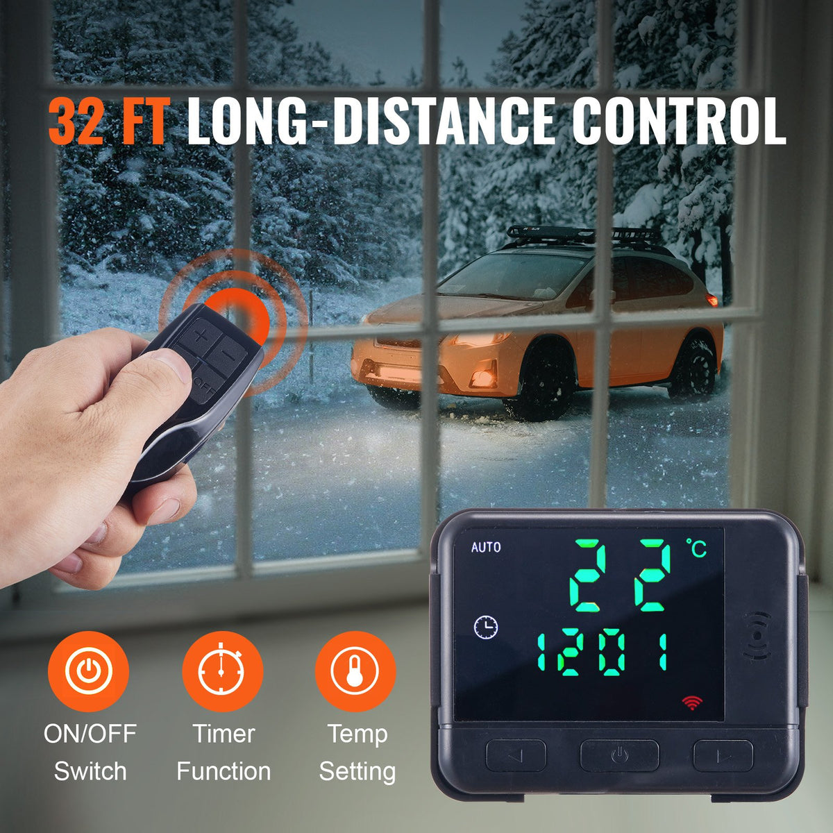 VEVOR Diesel Air Heater All-in-one 12V 5-8KW Bluetooth App LCD for Car RV
