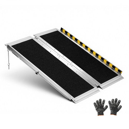 VEVOR Portable Wheelchair Ramp, 915 mm, Non-Slip Aluminum Folding Handicap Ramp for Wheelchair, 800 lbs Capacity, Door Threshold Ramps for Home Steps, Stairs, Entry, Threshold, Doorways, Scooter, Curb