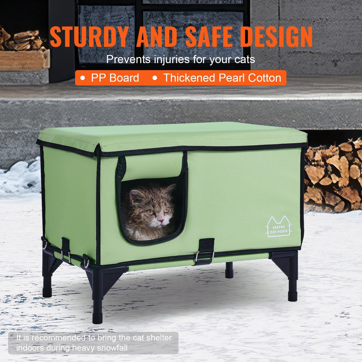 VEVOR Elevated Heated Cat House