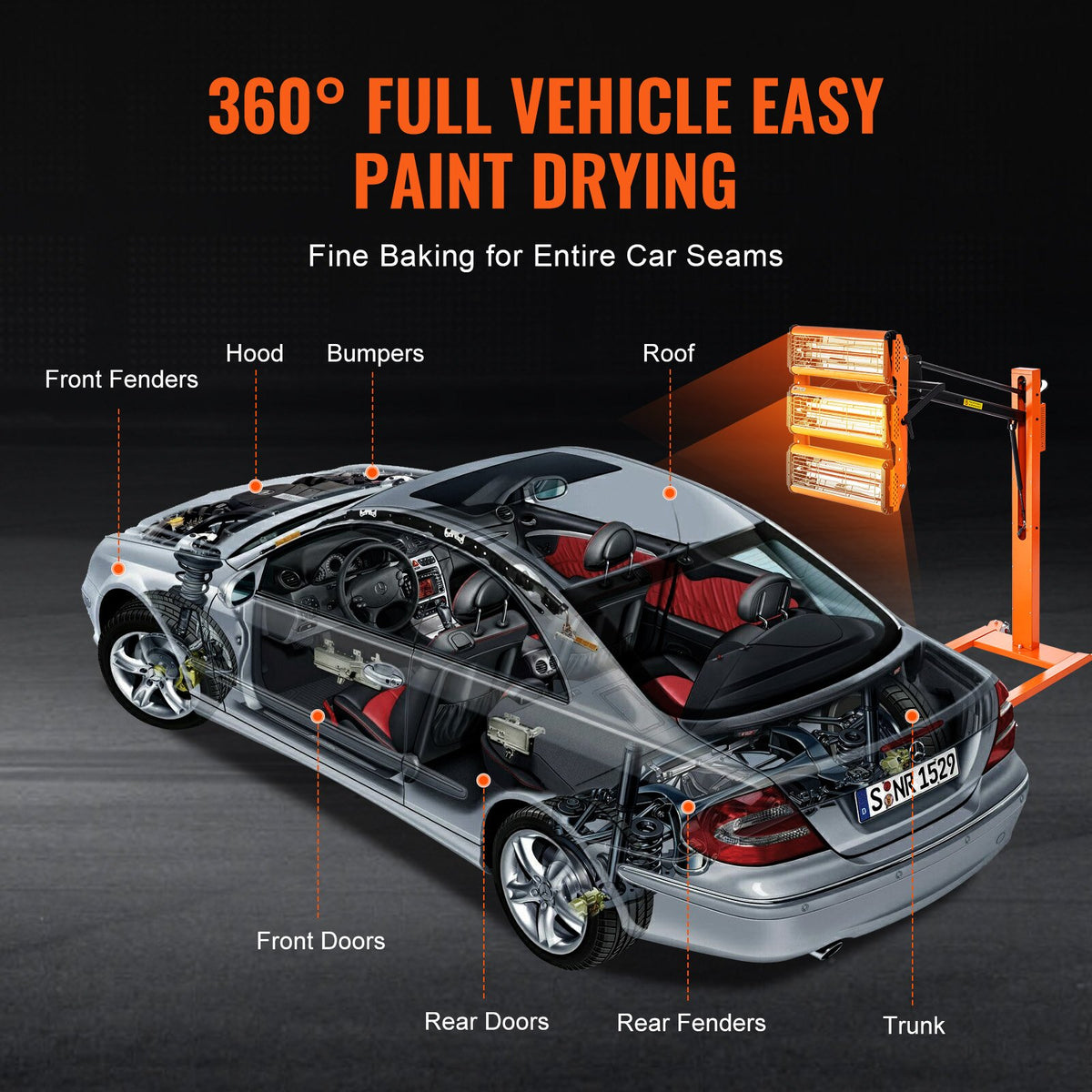 VEVOR Infrared Curing Lamp