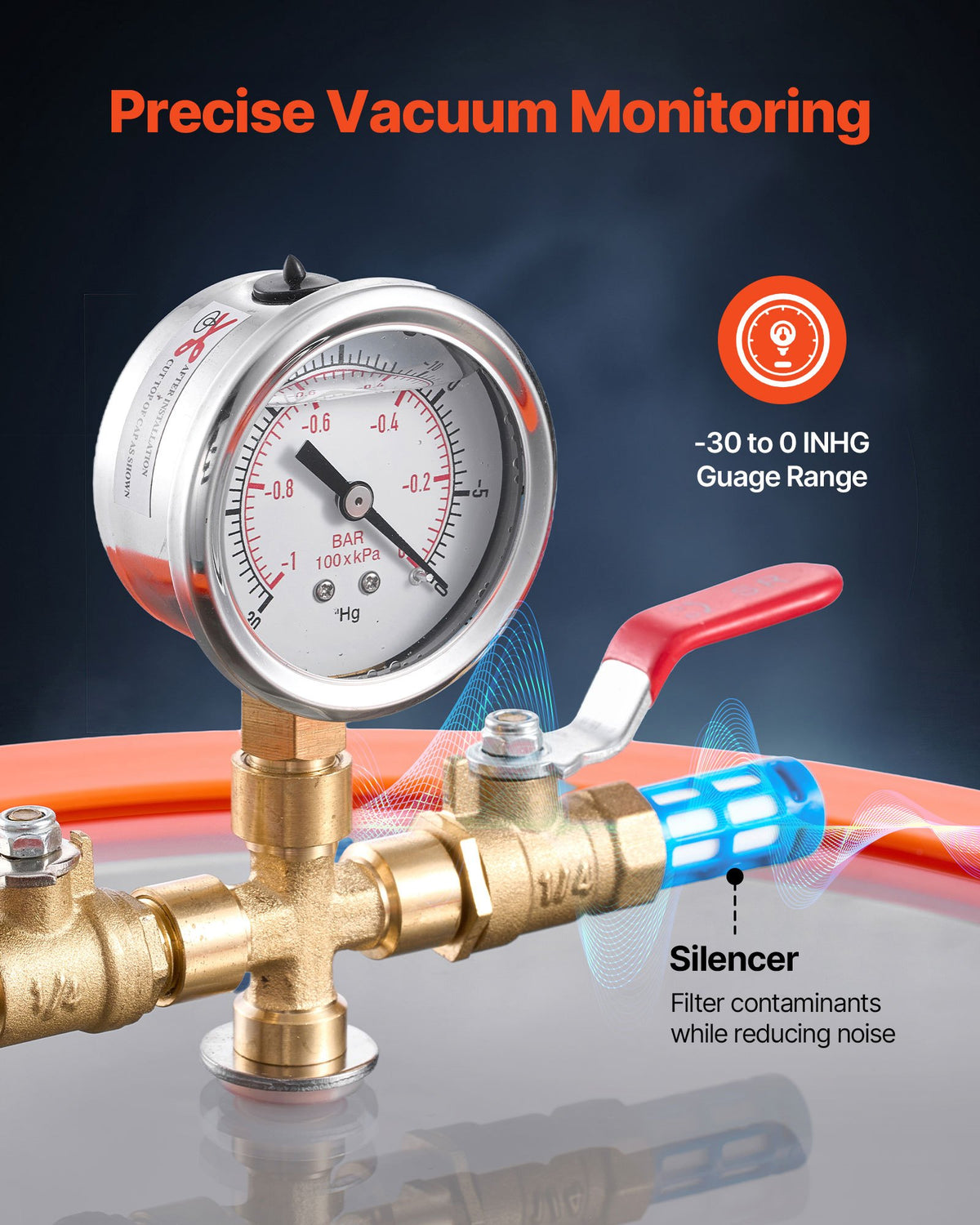 VEVOR 11.36 L Vacuum Chamber with Pump