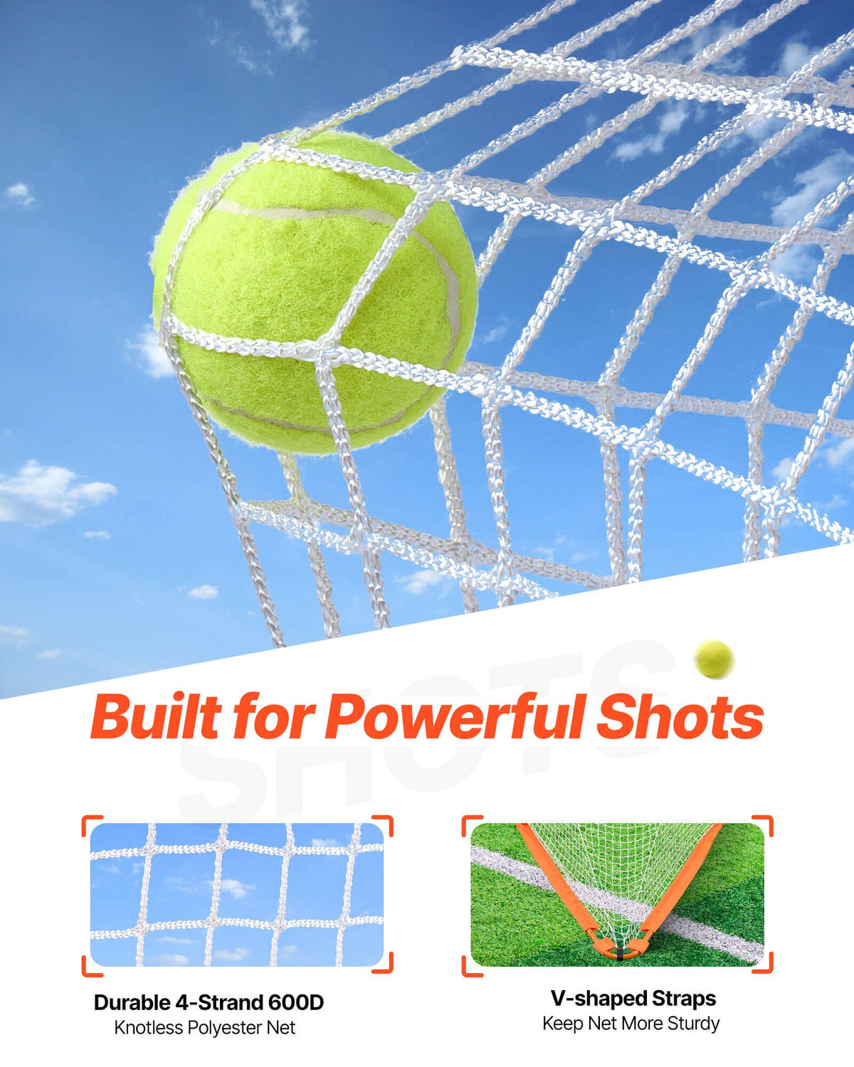 VEVOR Lacrosse Goal, 4' x 4' Small Kids Lacrosse Net, Folding Portable Lacrosse Goal with Carry Bag, Iron Frame Backyard Training Equipment, Quick & Easy Setup, Perfect for Youth Training, Orange