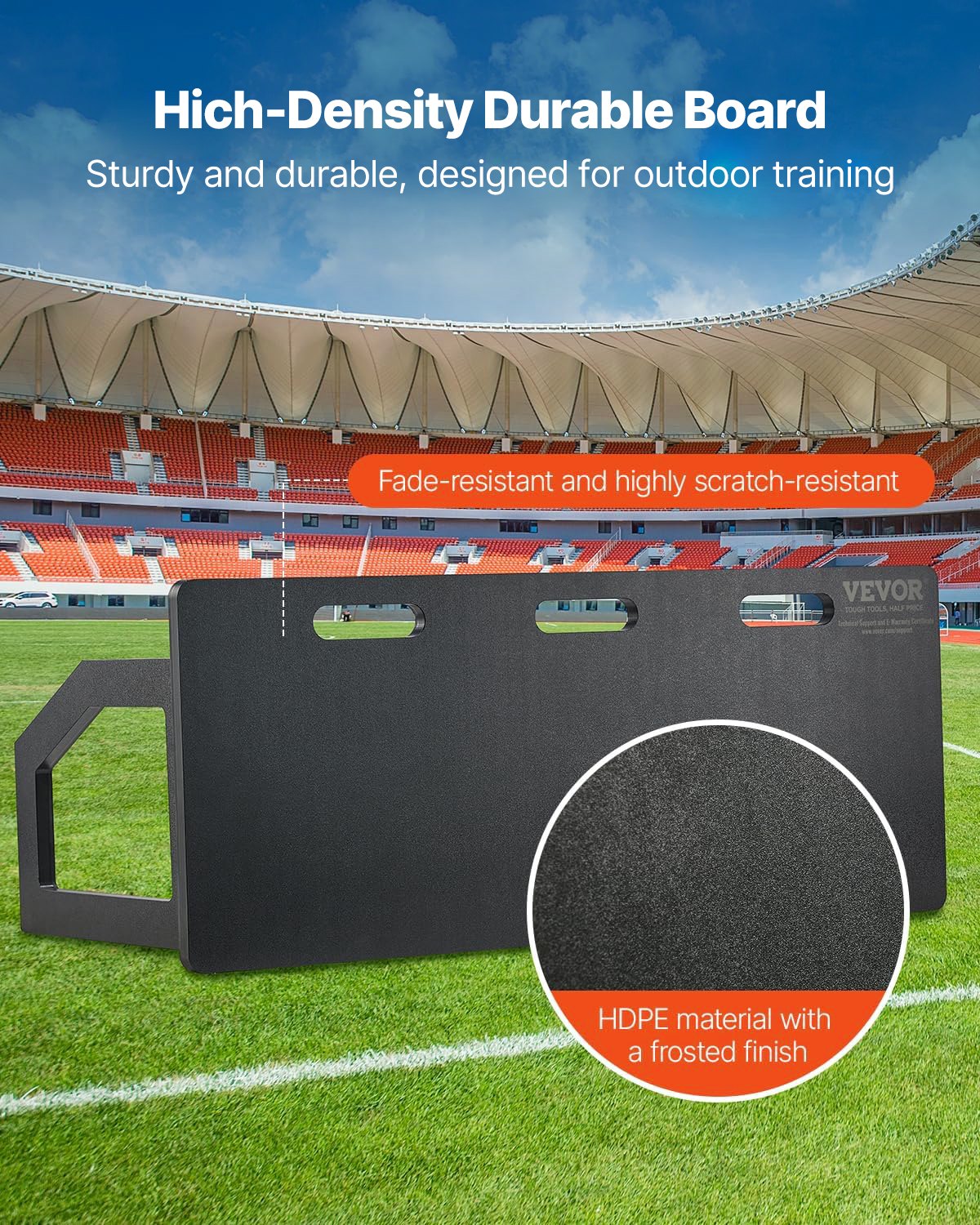 VEVOR Soccer Rebounder Board, 101.6 x 40.6 cm Portable Soccer Wall with 2 Angles Rebound, Foldable HDPE Kickback Rebound Board, Soccer Training Equipment for Kids and Adults, Passing & Shooting Practice