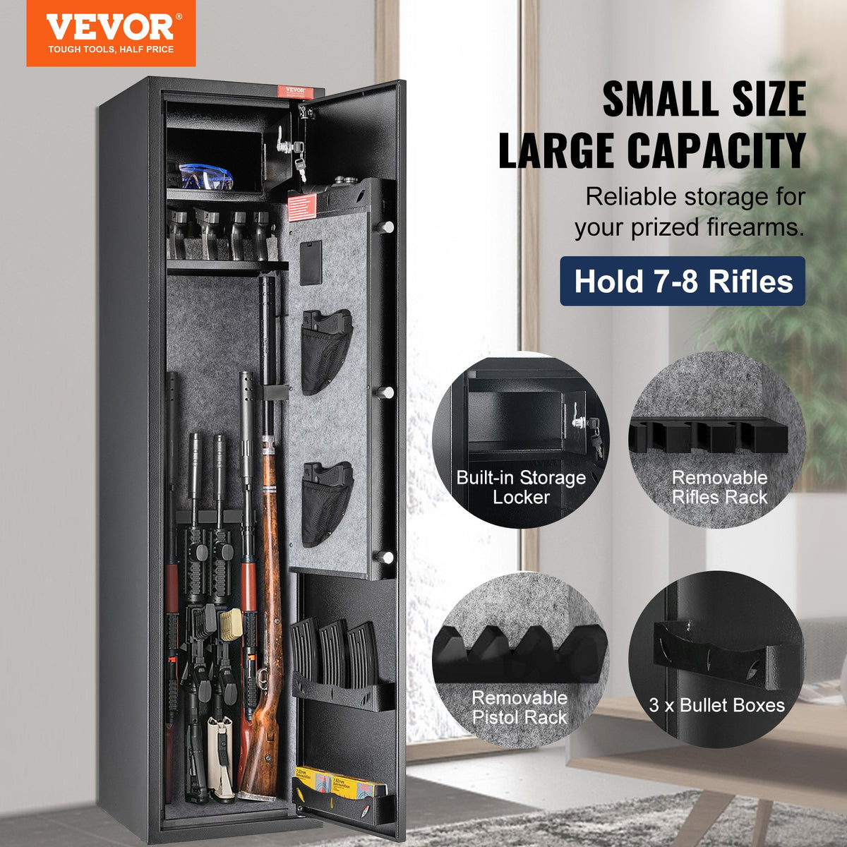 VEVOR 6 Rifles Gun Safe