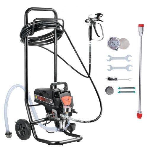 VEVOR Stand Airless Paint Sprayer, 950W 3000PSI High Efficiency Electric Airless Sprayer With Cart, Fine And Even Painting Effect, Paint Sprayers for Home Interior and Exterior Furniture and Fences