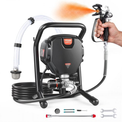 VEVOR Stand Airless Paint Sprayer, 750W 3000PSI High Efficiency Electric Airless Sprayer, Fine And Even Painting Effect, Handheld Paint Sprayers for Home Interior and Exterior Furniture and Fences