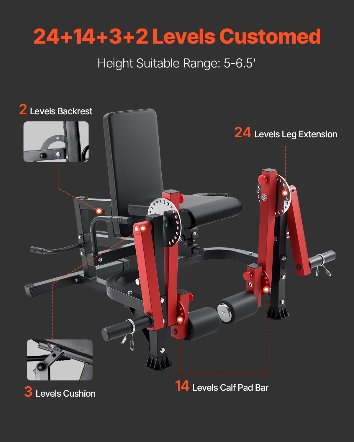 VEVOR Leg Extension and Curl Machine