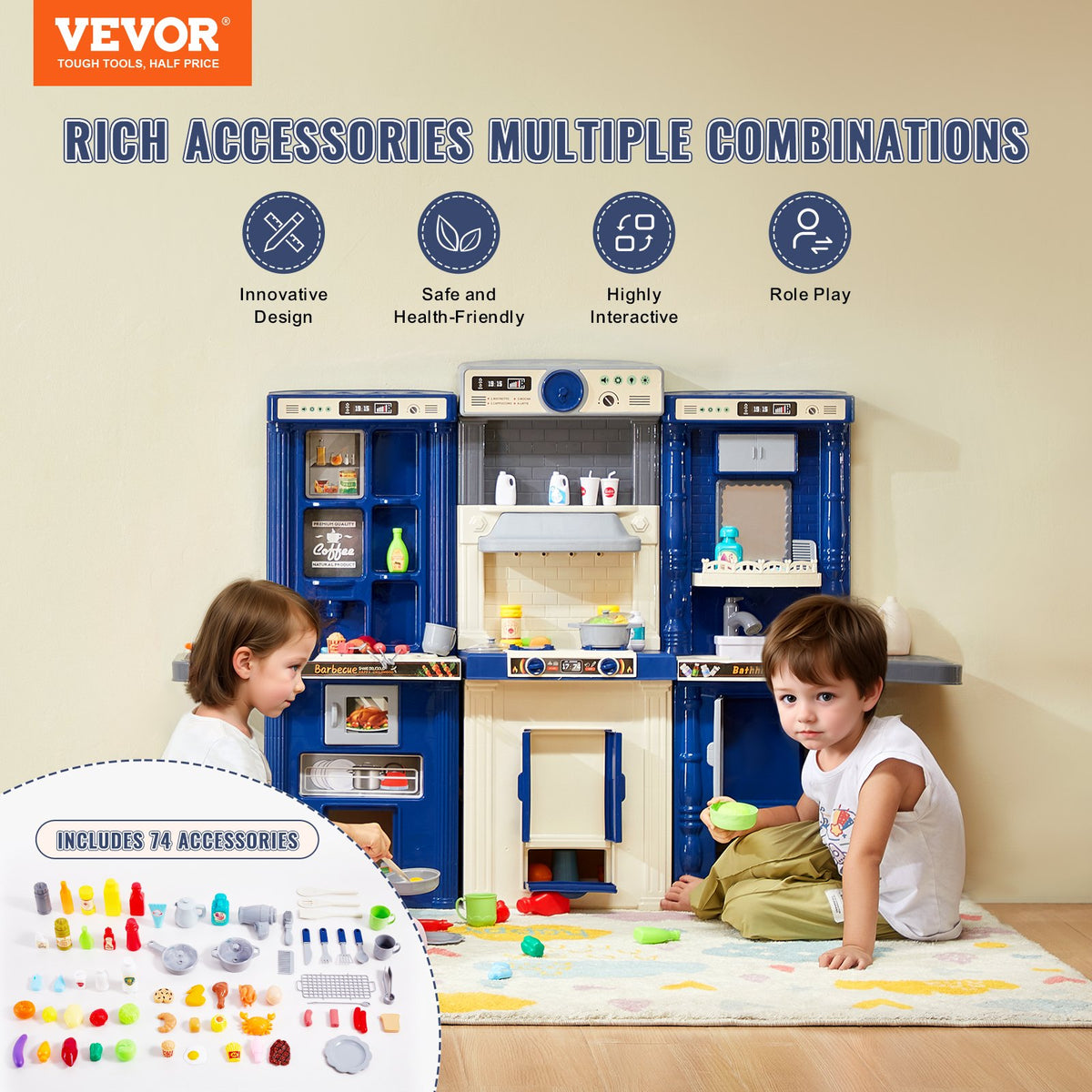 VEVOR Kids Kitchen Playset
