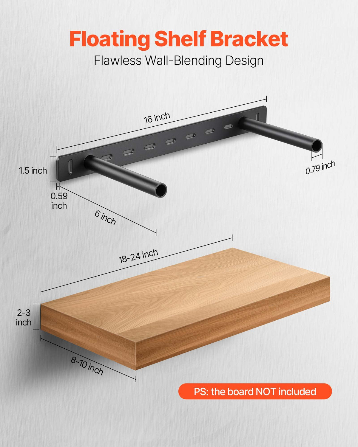 VEVOR Floating Shelf Brackets 2 Pcs