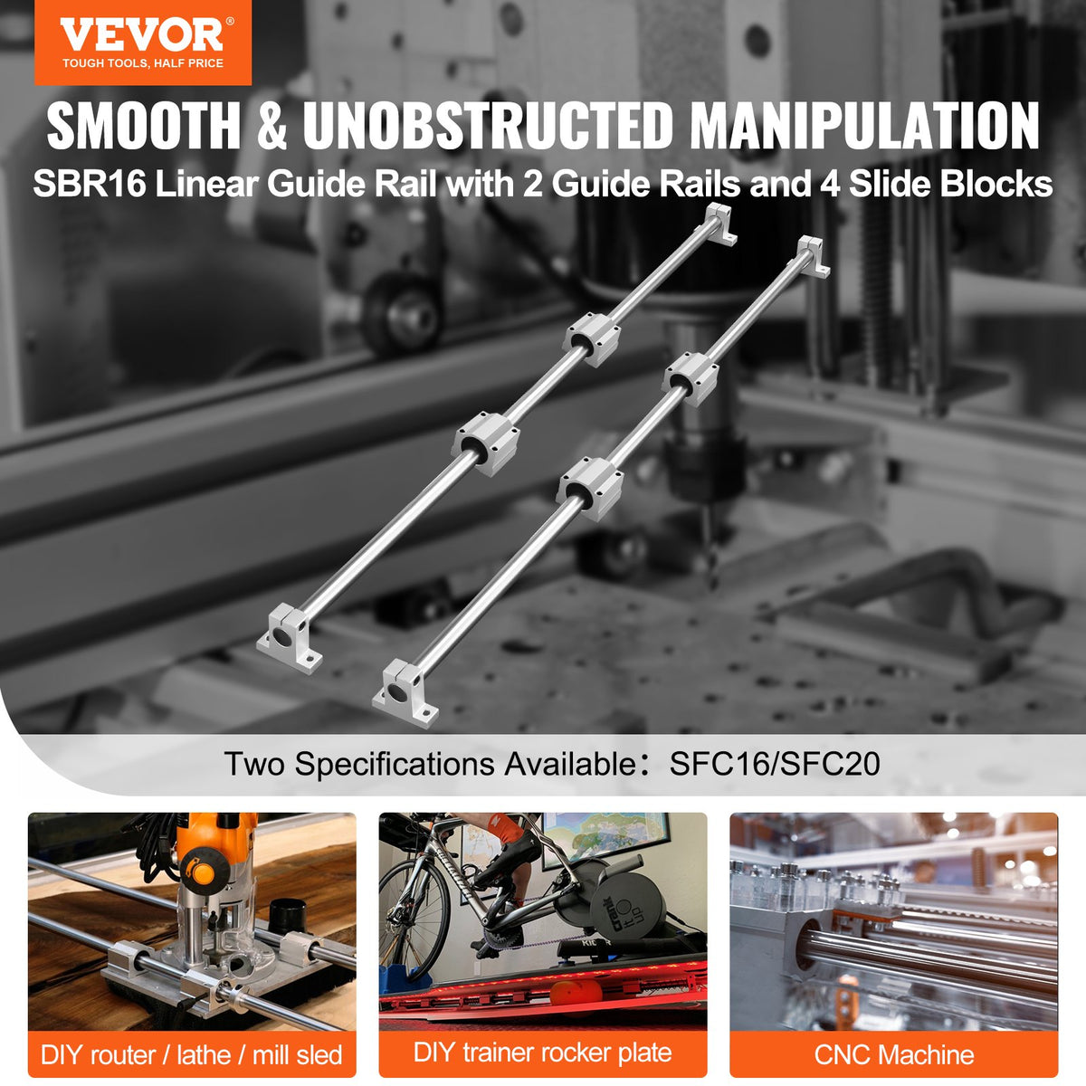 VEVOR Linear Guide Rail Set