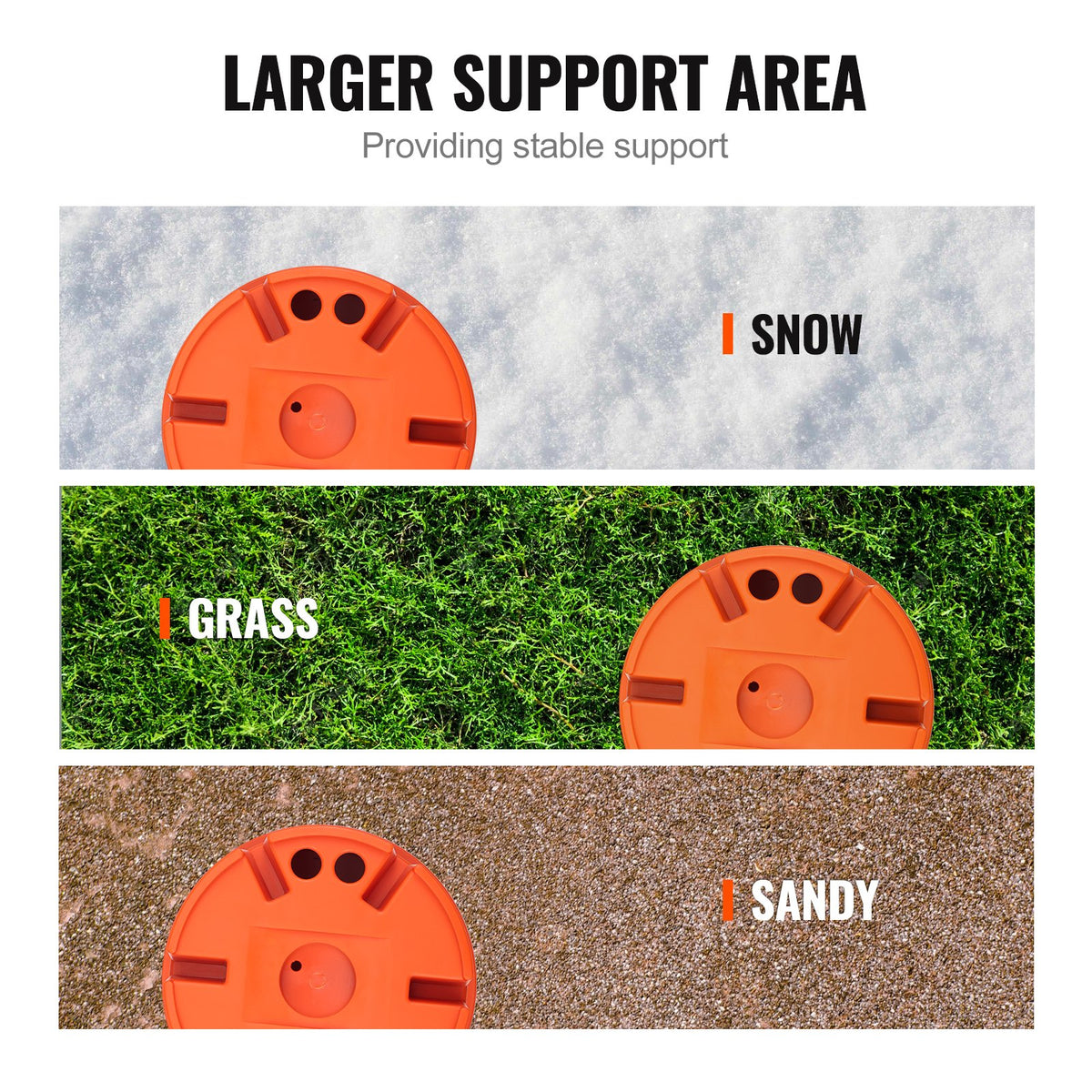 VEVOR Trailer Jack Block, 2000 lbs Capacity per RV Leveling Block, High-quality Polypropylene RV Camper Stabilizer Blocks, RV Travel Accessories Use for Any Tongue Jack, Post, Foot, 5th Wheels, 2-Pack