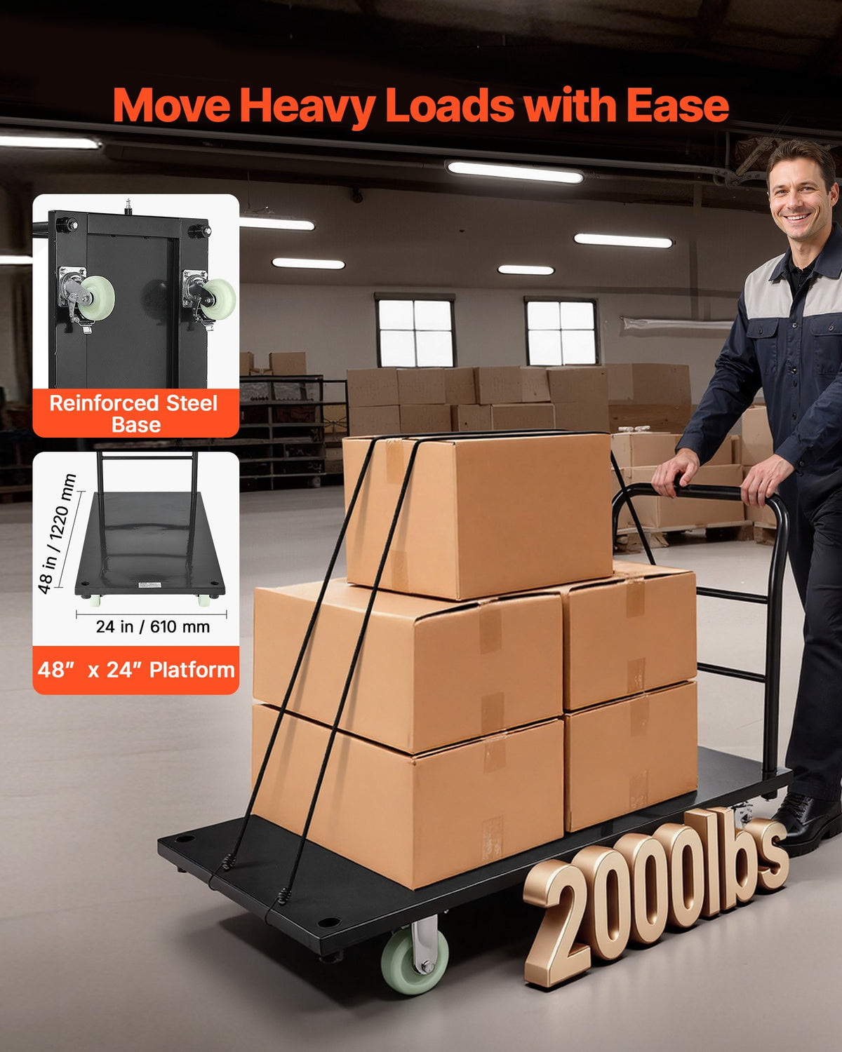 VEVOR Heavy Duty Platform Truck