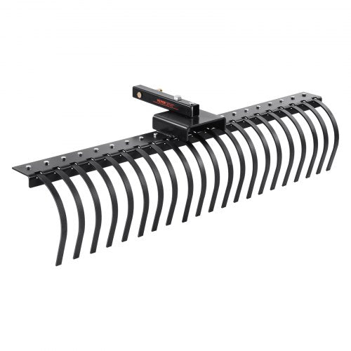 VEVOR Tow Behind Landscape Rake, 60" Tow Dethatcher with 21 Steel Coil Tines, Lawn Dethatcher Rake Attaches to 48" or 60" Toolbars and 3-point Suspension Systems, for Leaves, Pine Needles, and Grass
