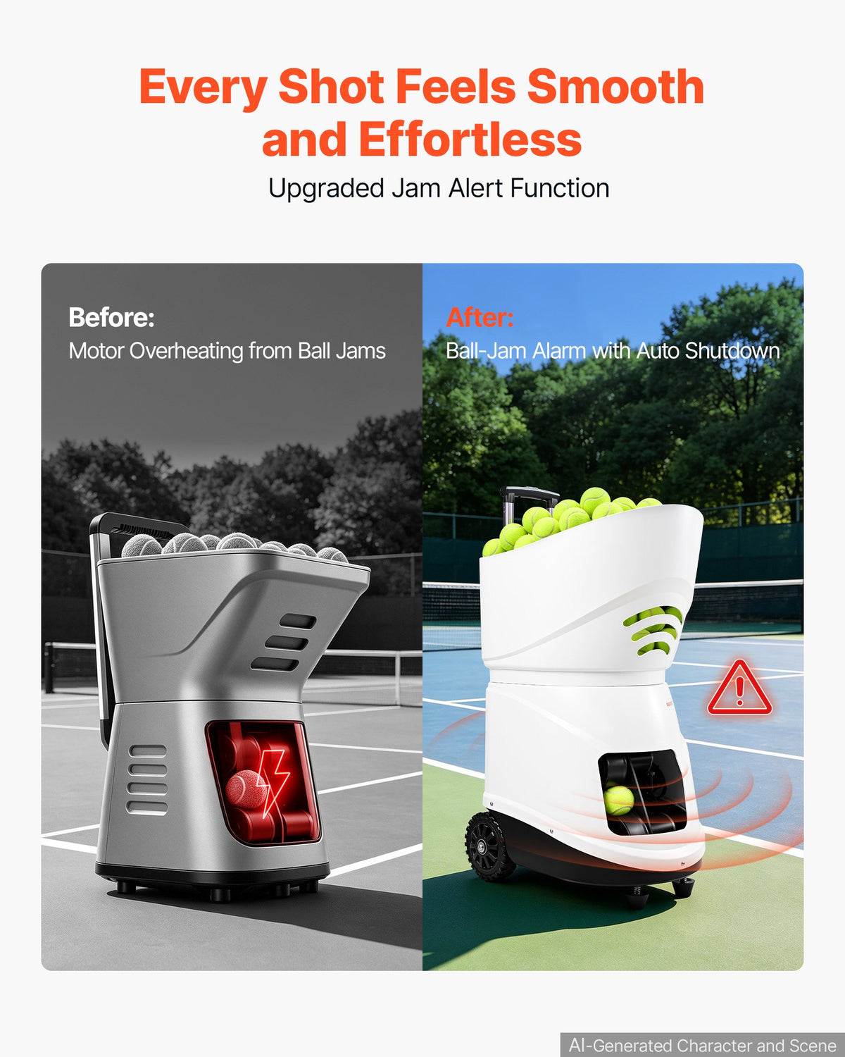 VEVOR Tennis Ball Machine Auto Portable Ball Launcher for Practice Training, with App Remote Control, 150 Ball Capacity, Spin Control, 20 Training Modes, 4H Battery Life, and Speeds up to 80MPH