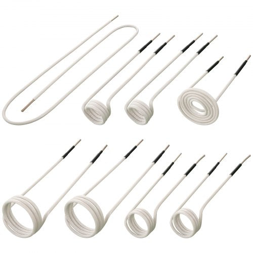 VEVOR Induction Heater Coil Kit 8PCS Most Used Induction Heater Coils with Varying Lengths, Heat Resistant Induction Heater Tool with Flexibility and Long Lifespan For Removing Rusty Bolts and Nuts