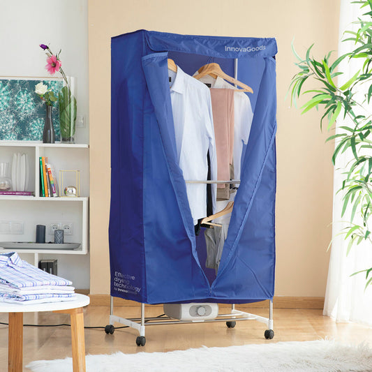 2 Υψηλό Φορητό Ηλεκτρικό Στεγνωτήριο Dupledry Blue InnovaGoods 1200 W
