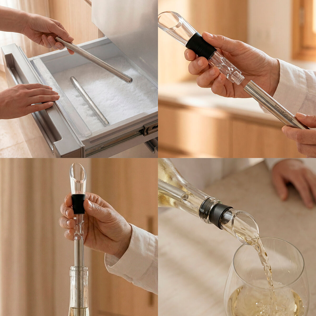 σετ από αξεσουάρ κρασιού Vino Chillour InnovaGoods 7 Τεμάχια