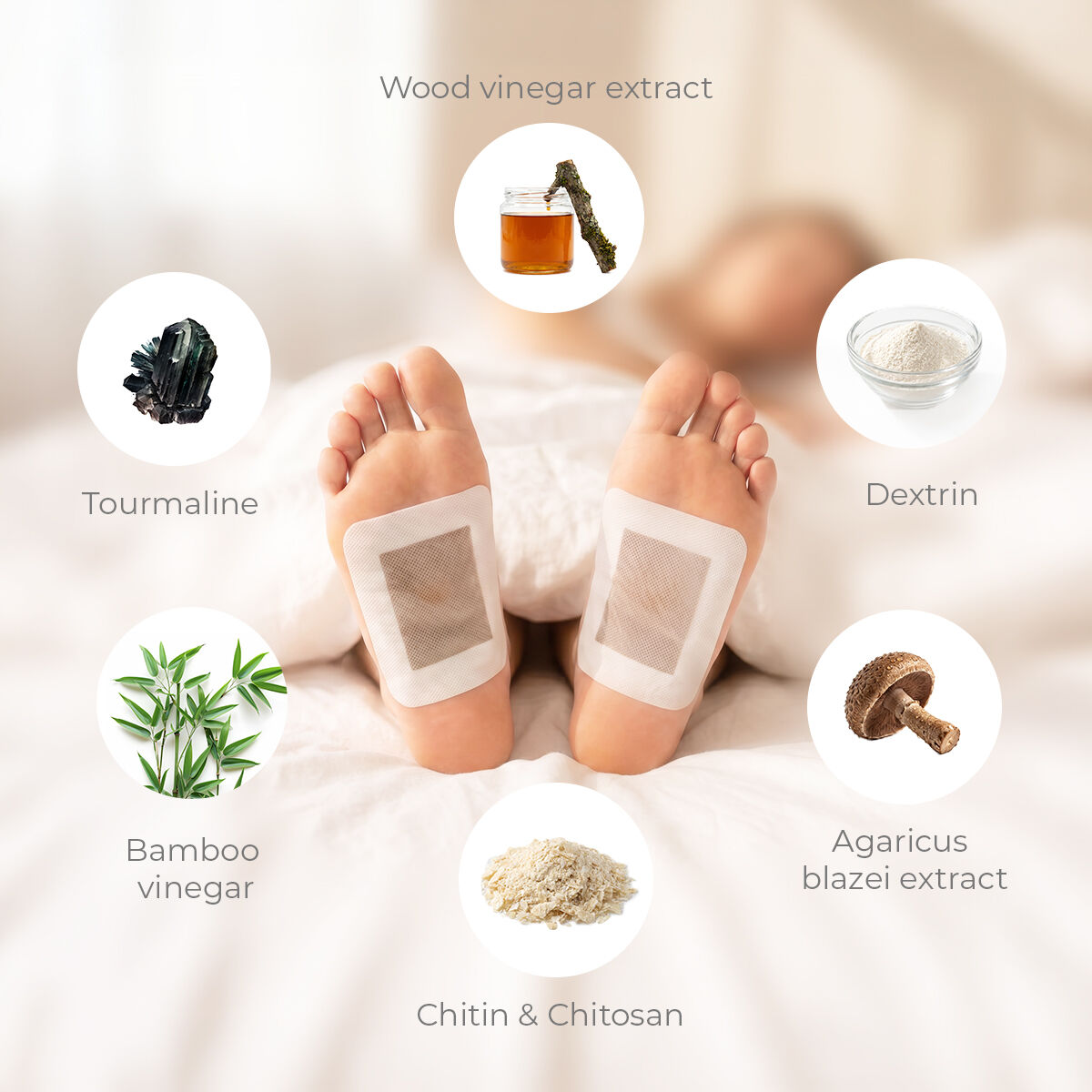 Έμπλαστρα Αποτοξίνωσης για τα Πόδια Bamboo InnovaGoods 30 Μονάδες