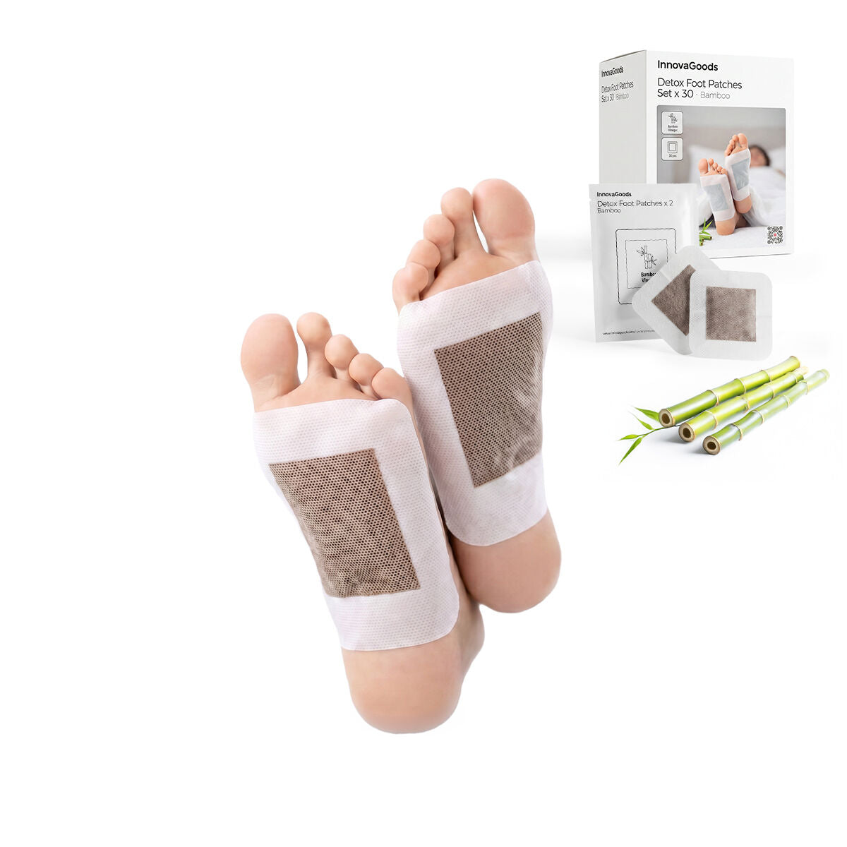 Έμπλαστρα Αποτοξίνωσης για τα Πόδια Bamboo InnovaGoods 30 Μονάδες